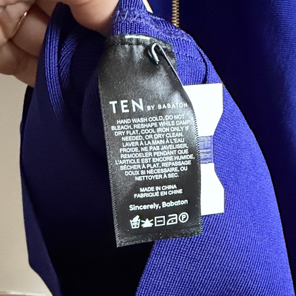 NWOT TEN by Babaton Chandelier Dress Bodycon Halter Midi in Daring Indigo - Picture 8 of 10
